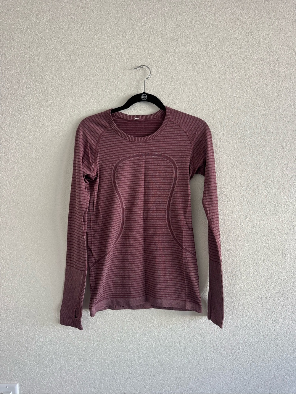 Lululemon Long-Sleeve Seamless Top - Mauve Stripe